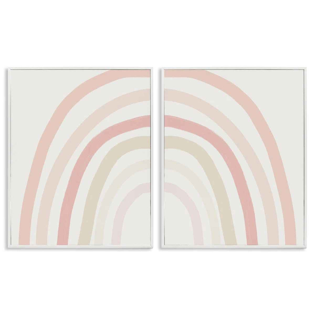 Children's Soft Pastel Rainbow Shape Pink Beige Arches 1