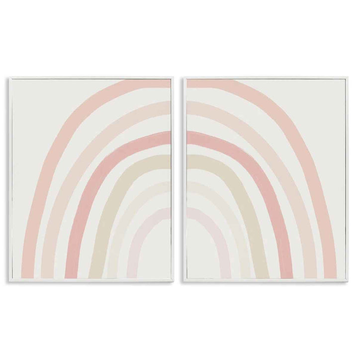 Children's Soft Pastel Rainbow Shape Pink Beige Arches 1