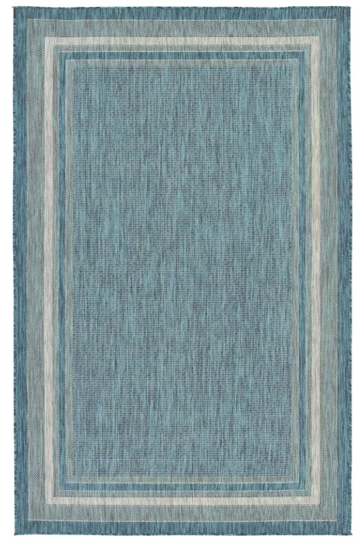 Tollette Teal Outdoor Area Rug-8'x11'4"
