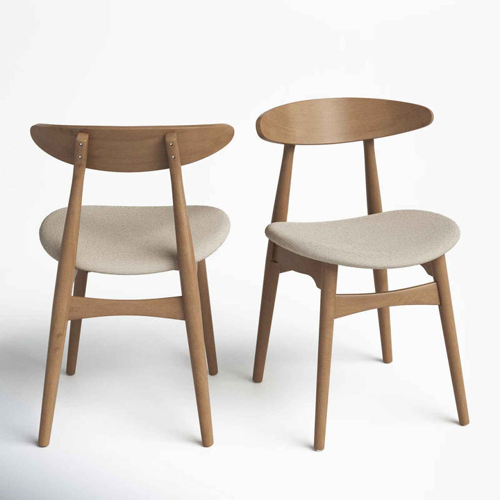 Gallman Fabric Solid Back Side Chair-Set of 2