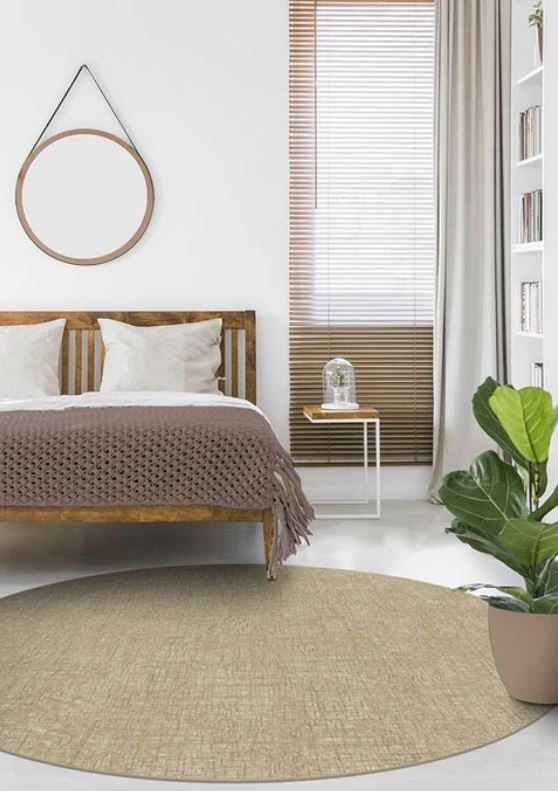 Crosshatch Natural Rug-6'x6'