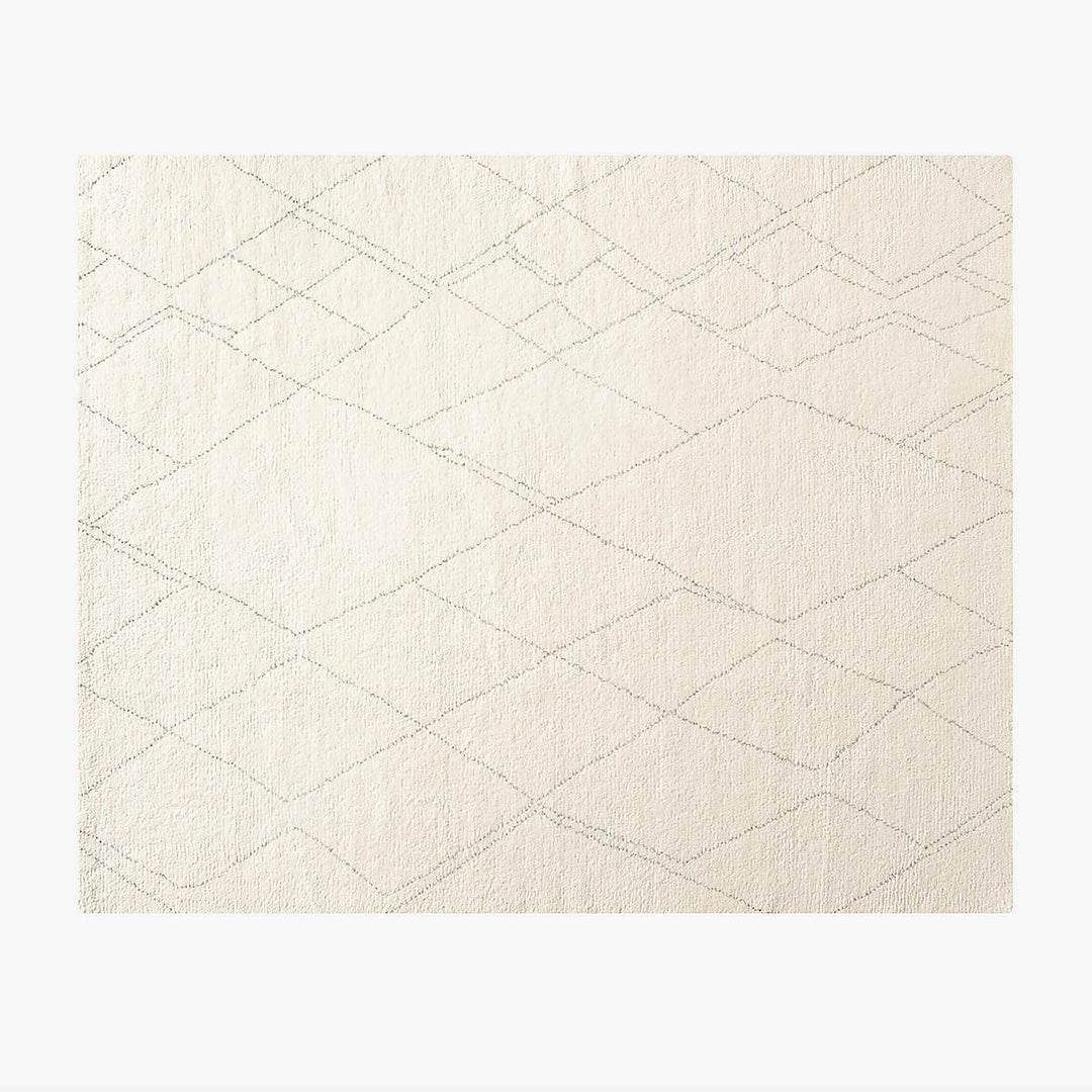 Diamant Warm White Wool Area Rug 10'x14'