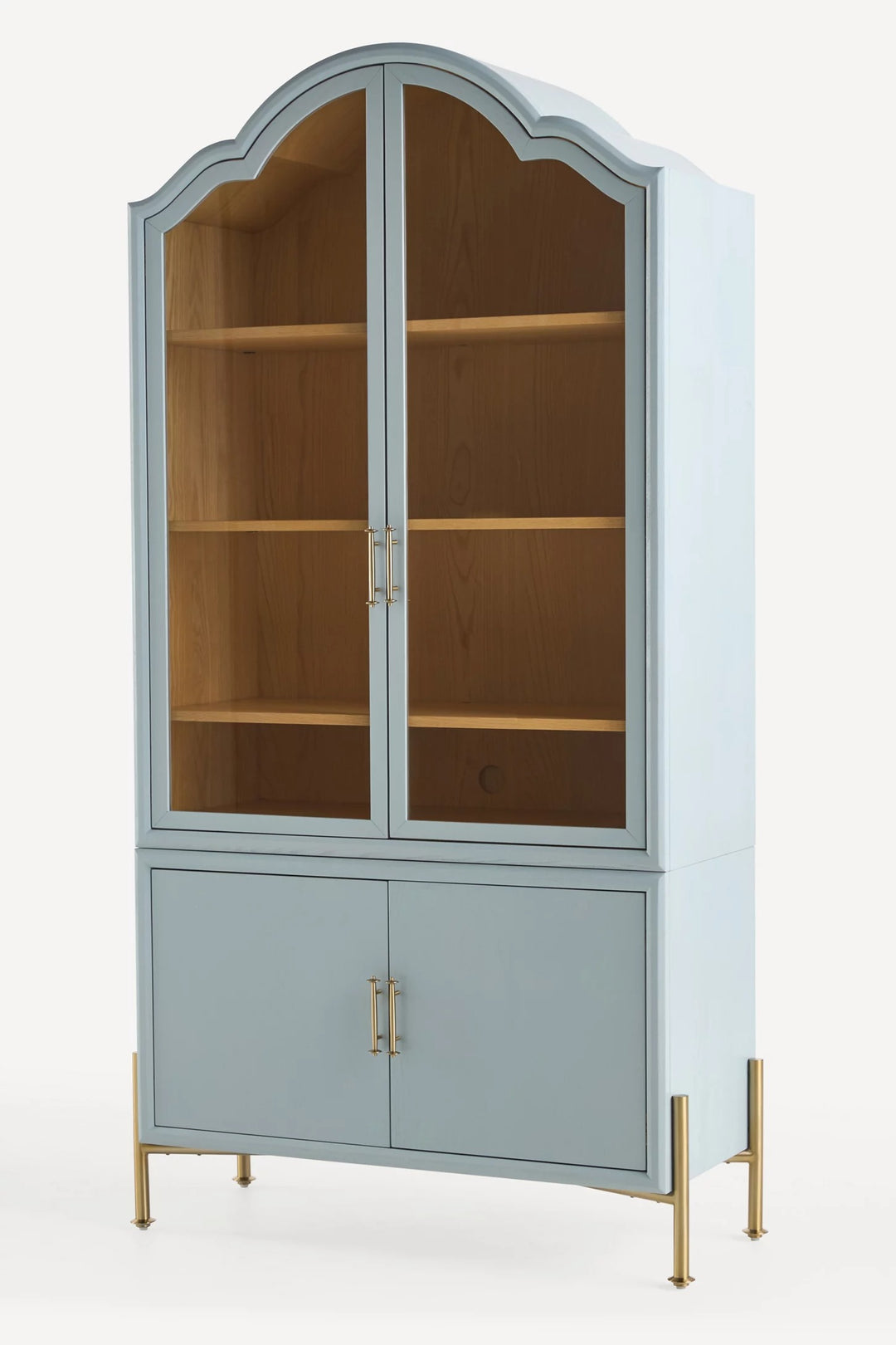 Livia Glass Wood Storage Hutch