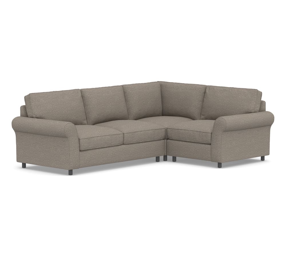 PB Comfort Roll Arm Upholstered 3-Piece Sectional