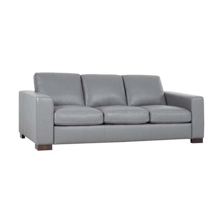 Ajmy Genuine Leather Square Arm Sofa