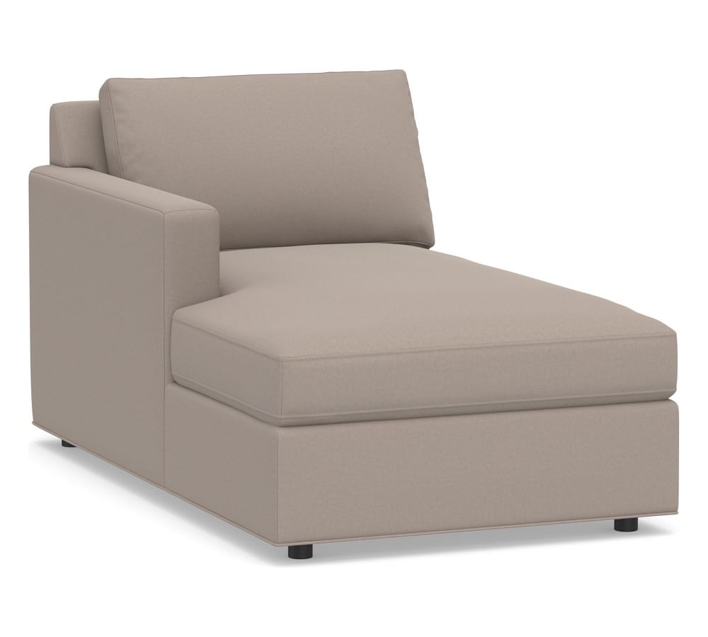 Sanford Square Arm Upholstered Sofa Left Chaise
