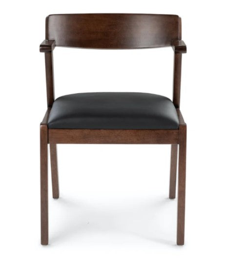Zola Black Leather Dining Chair Set Of 2