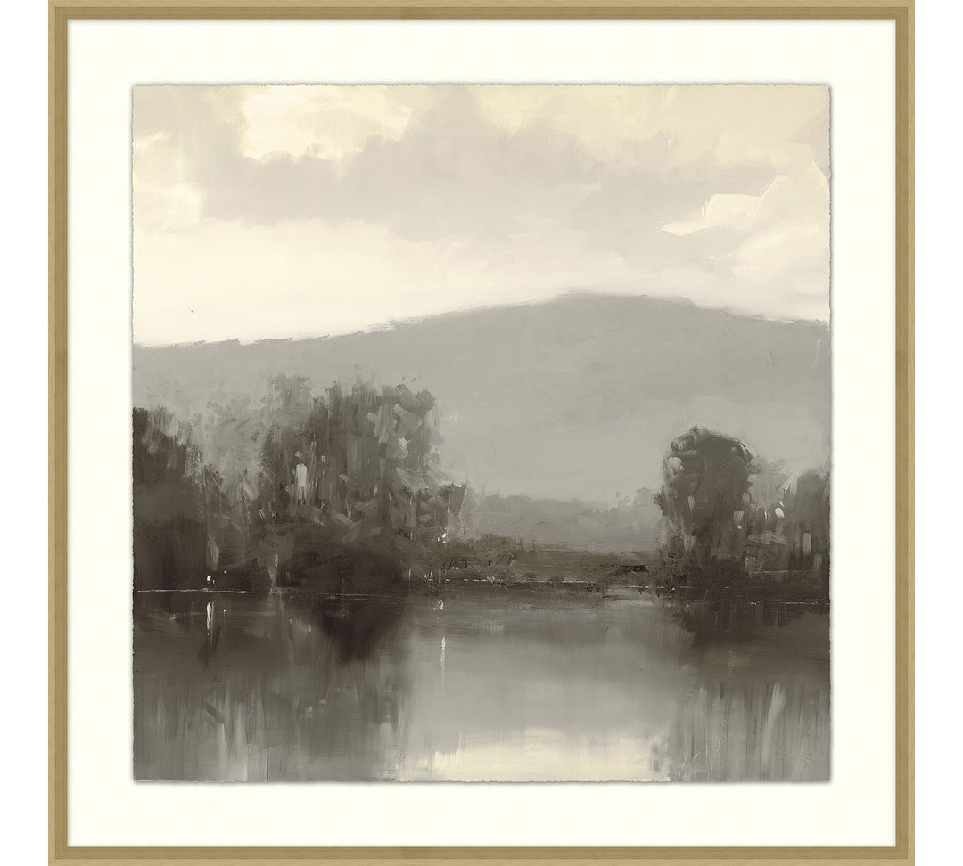 Hillside Lake Framed Print 40'x40"