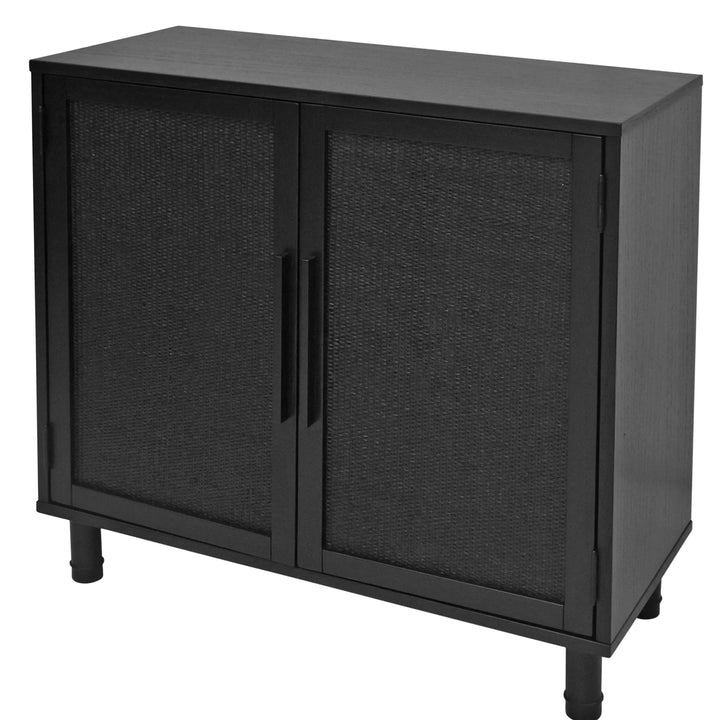 Delancey 2 Door Rattan Accent Cabinet