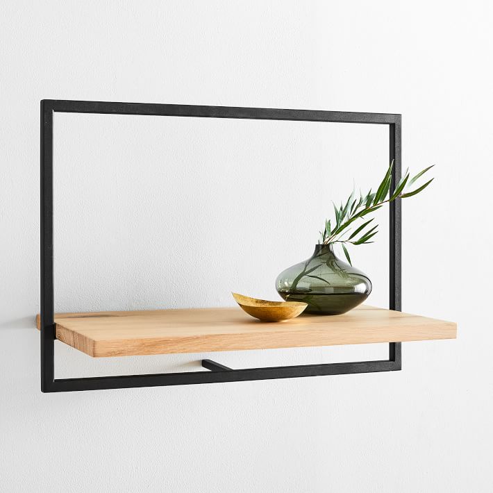 Shelfmate Wood & Metal Shelves Collection Oak/Black