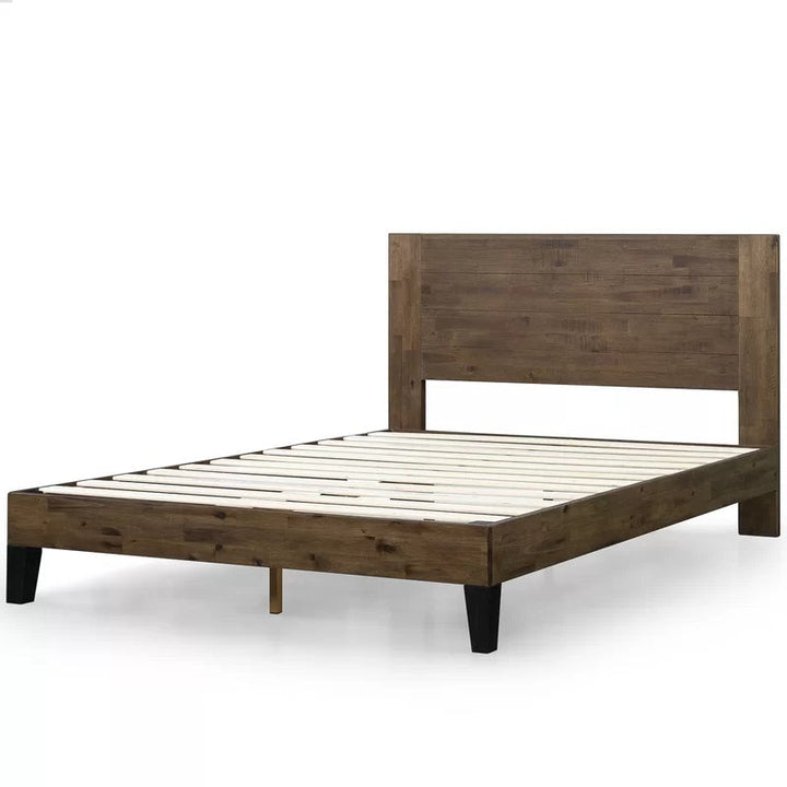 Kira Solid Wood Low Profile Platform Bed-Queen