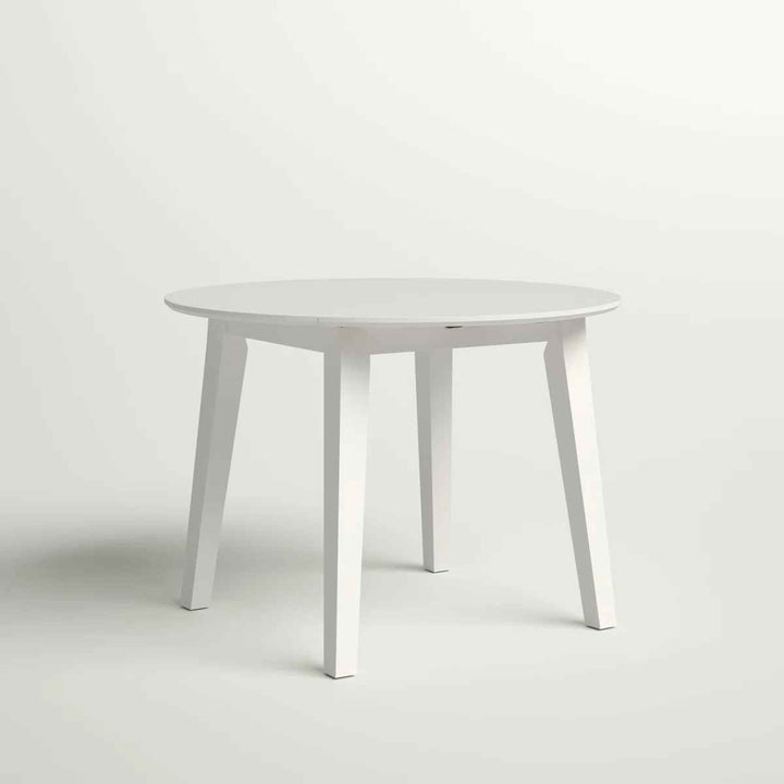 Chaffin Extendable Round Solid Wood Dining Table