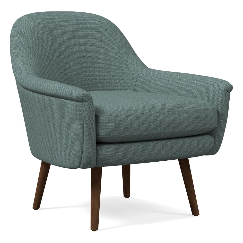 Phoebe Chair Wood Legs blue stone