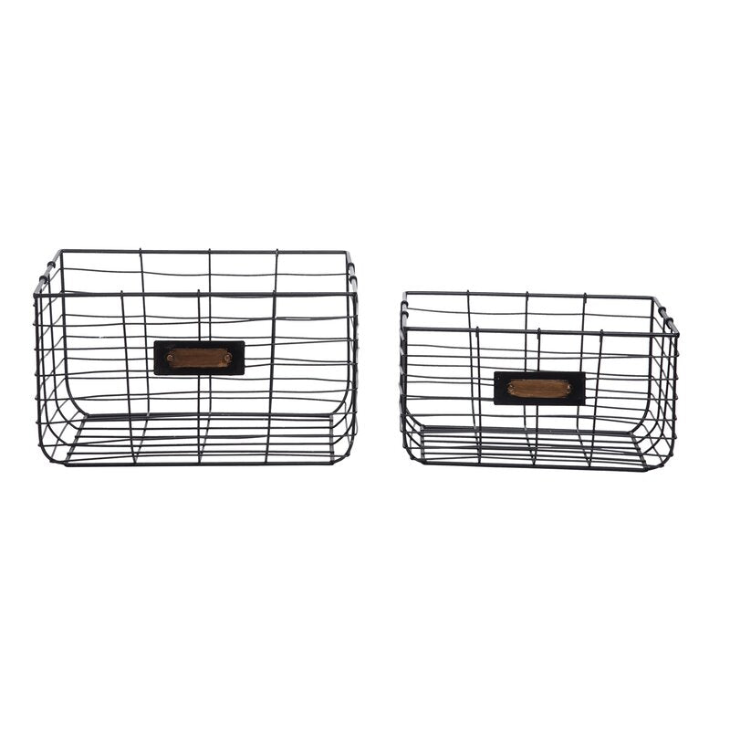 2 Piece Wire small Basket