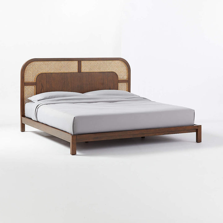NADI WOOD AND CANE KING BED
