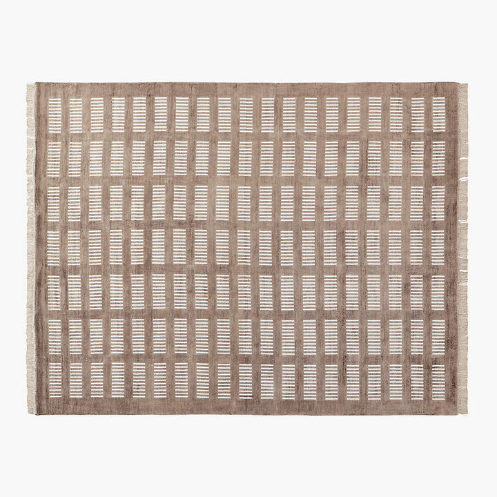 ALIZE HANDLOOMED VISCOSE LIGHT BROWN AREA RUG 8'X10'