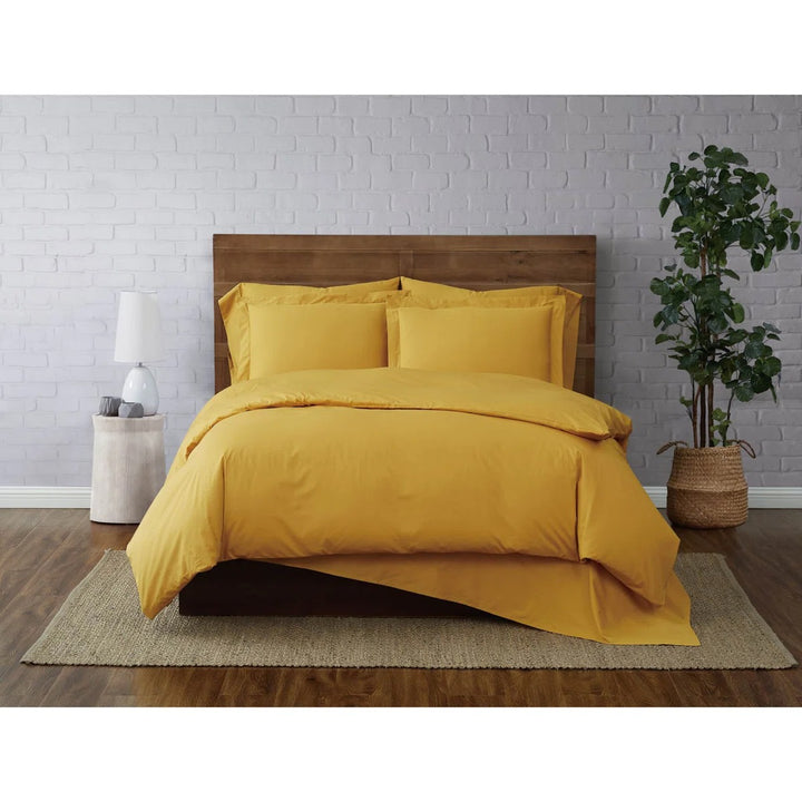 Jededian Cotton Percale Duvet Cover Set