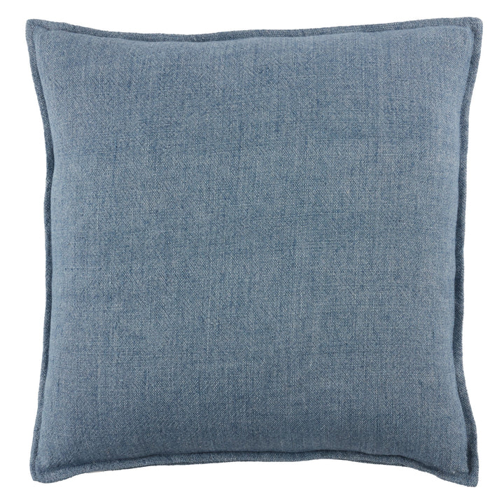 Burbank Blanche Reversible Blue Pillow With Insert 22"x22"