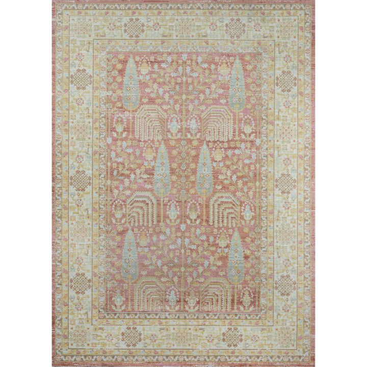 Richards Power Loom Area Rug In Pink Beige-9'3"x11'10"