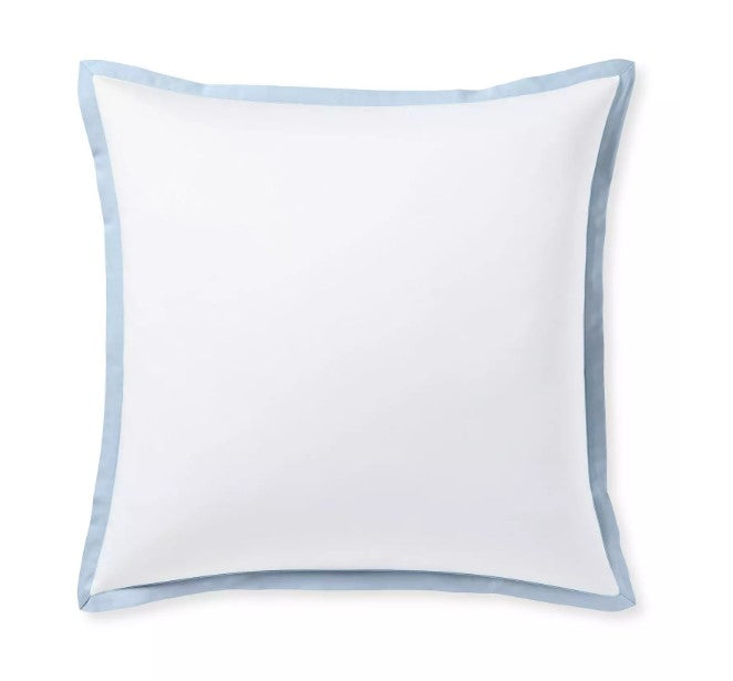Border Frame Sateen Sham_Coastal Blue