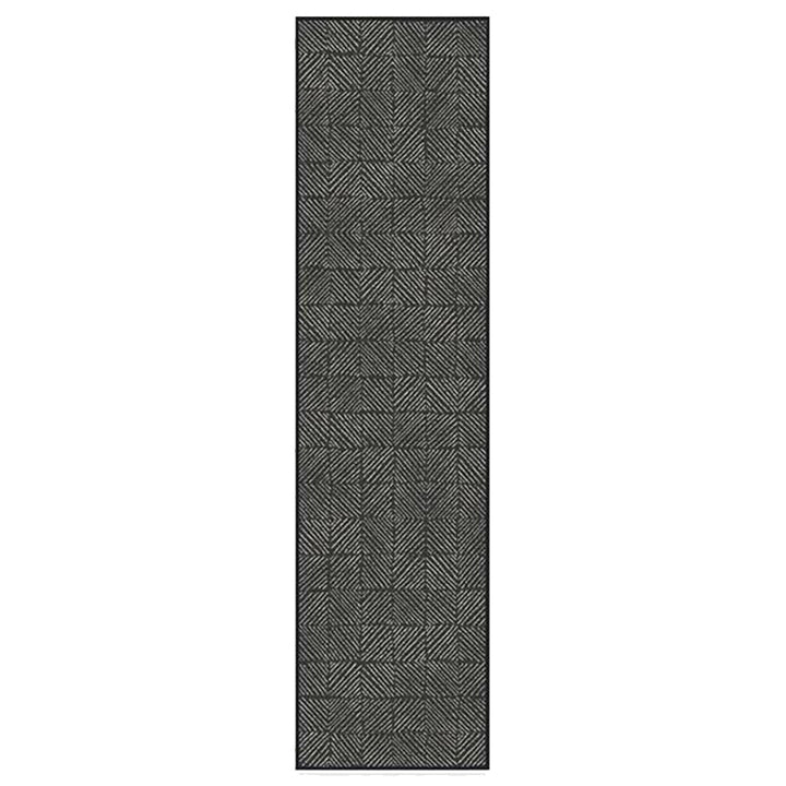 Outdoor Parquet Black Rug-2.5'x10'