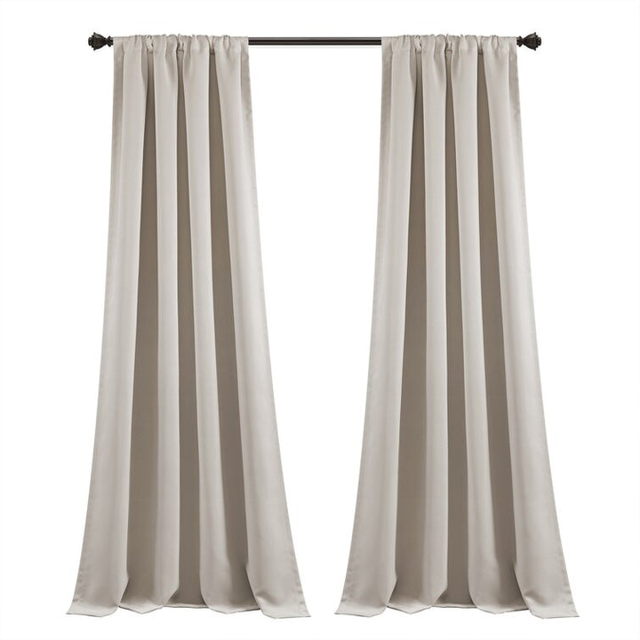 Exmouth Solid Color Blackout Rod Pocket Curtain Panels  (Set of 2) - 108"