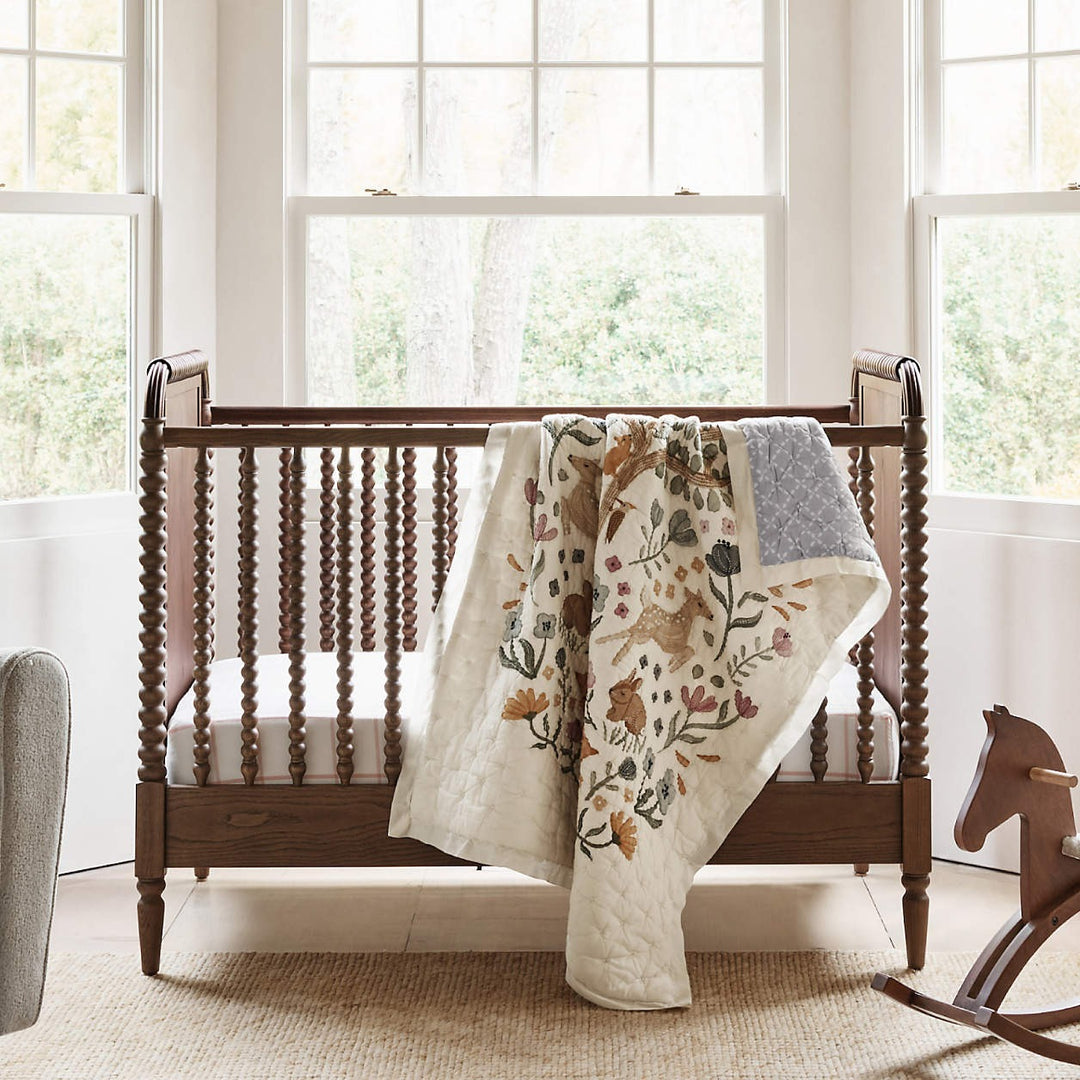 Jenny Lind Heirloom Deep Brown Wood Convertible Baby Crib