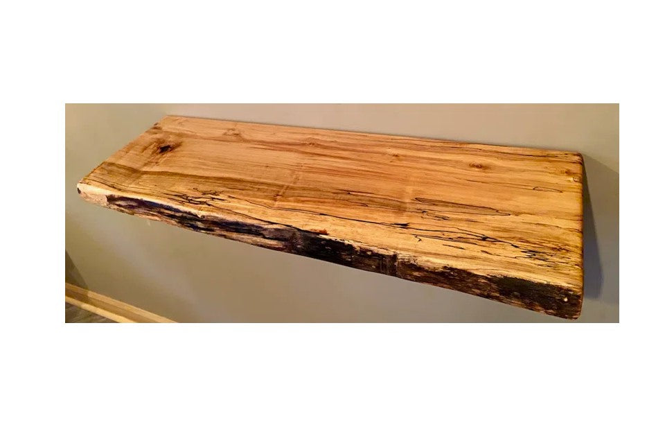 Maple Floating Shelf with Live Edge 30"