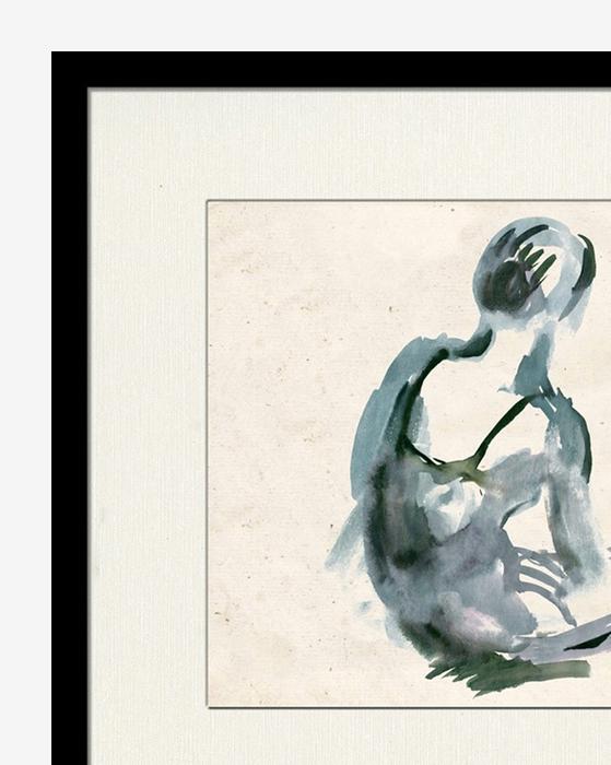 Ballerina in Blue 1 With Frame-21''x17''