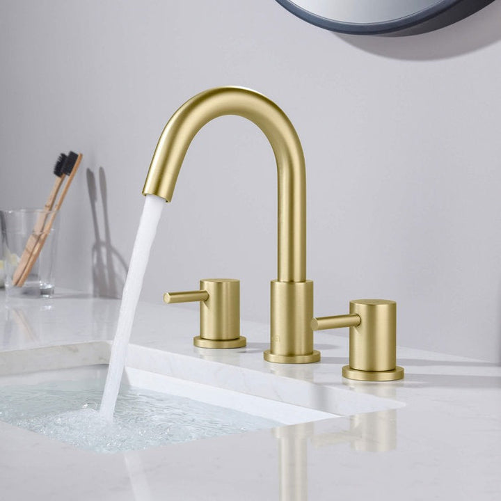 Circular Widespread 2 handle Bathroom Faucet