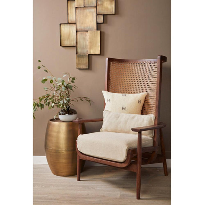 Zelda Industrial Loft Antique Brass Mild Steel Barrel Side Table