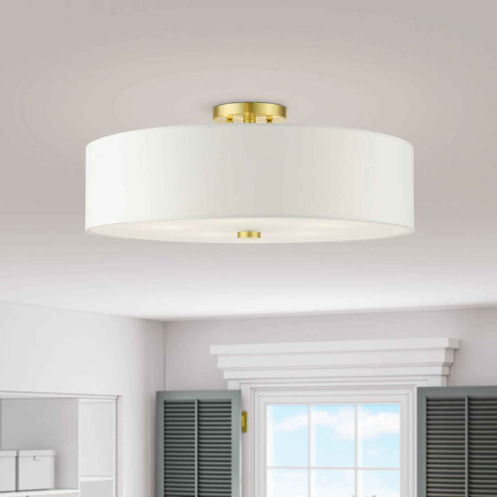 Flaire Fabric Semi Flush Mount