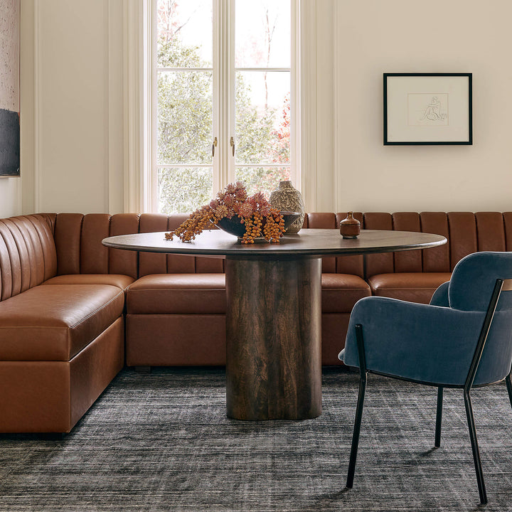 Viggo 60 Round Dark Mango Wood Dining Table