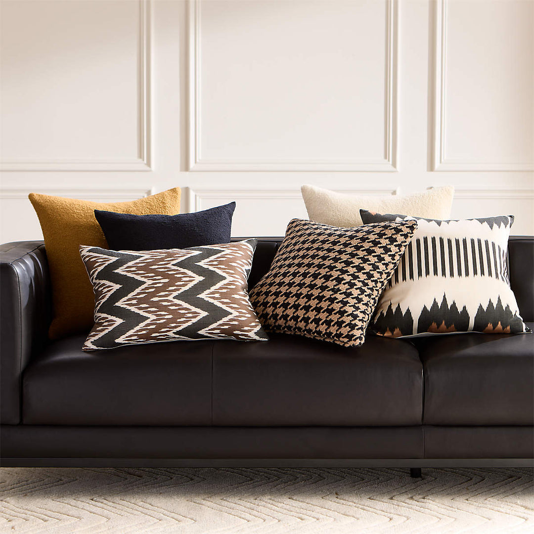 Drew Black and Cream Throw Pillow