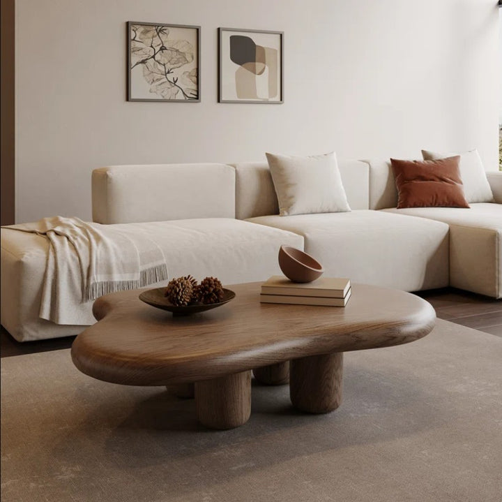 Babajide 48.4inch Cloud Shape Brown four leg Coffee Table