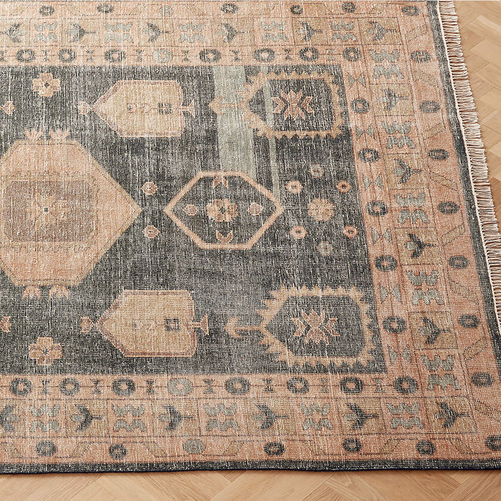 Aracati Navy Blue New Zealand Wool Area Rug 8'x10'