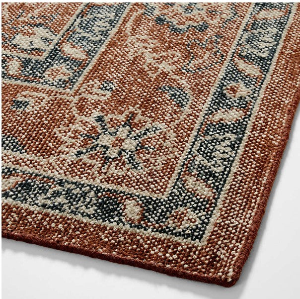 Amalfi Wool Traditional Rust Red Area Rug 9'x12'