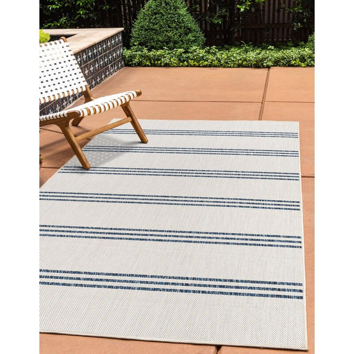 Striped Ivory Area Rug-7'.10"x10'