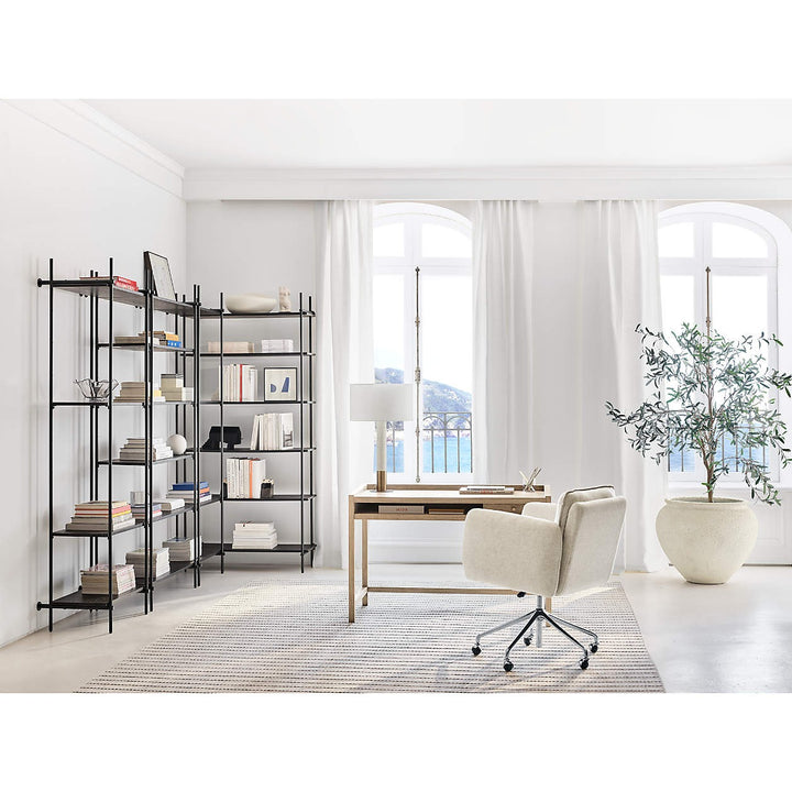 Jens Plush Ivory Office Chair