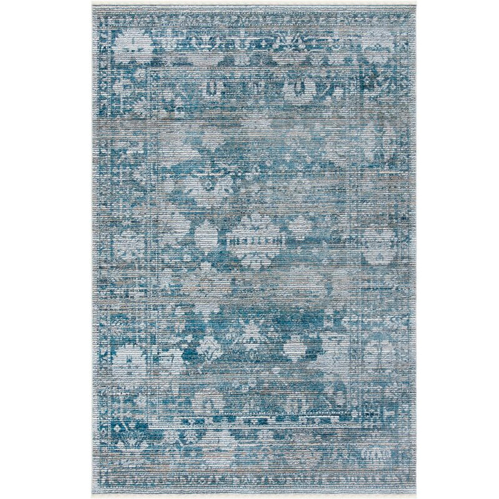 Rumsey Oriental Blue Ivory Area Rug-9'x12'
