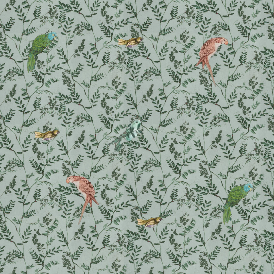 Priyanka Organic Cotton Printed Bird Cafe Curtains