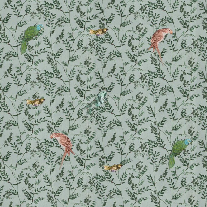 Priyanka Organic Cotton Printed Bird Cafe Curtains