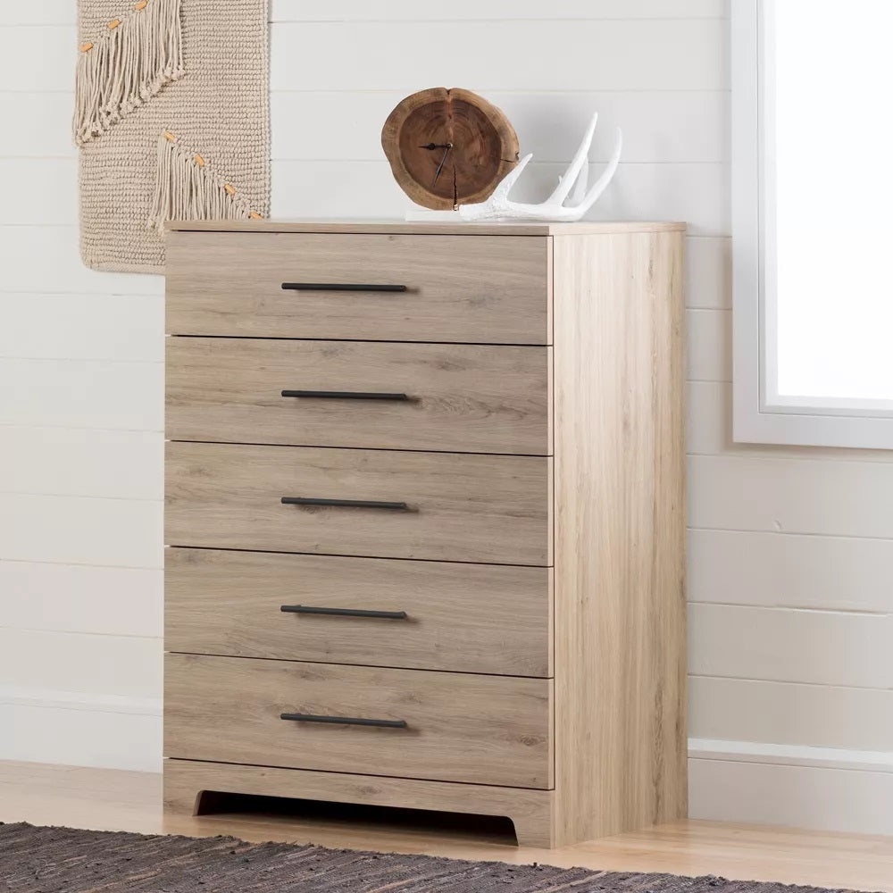Primo 5 Drawer Chest Rustic Oak South Shore