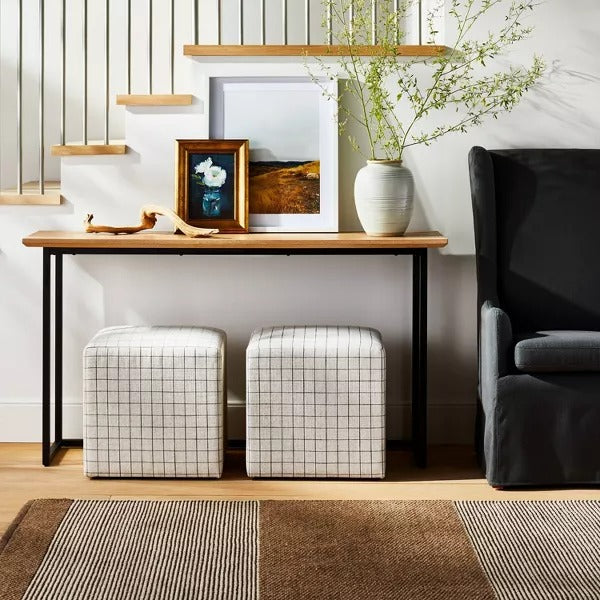 Lynwood Square Upholstered Cube Ottoman