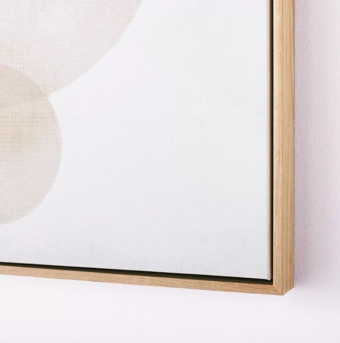 Abstract Shapes Framed Canvas Brown Framed