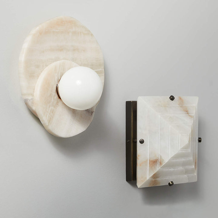 Astr White Onyx Wall Sconce