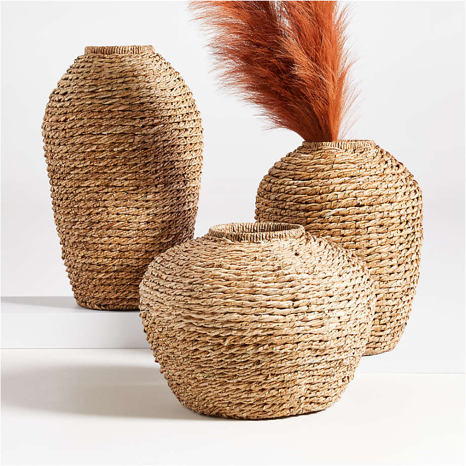 Handwoven Seagrass Vases-Small