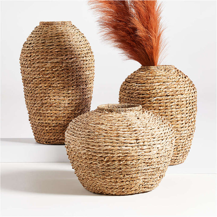 Handwoven Seagrass Vases-Small