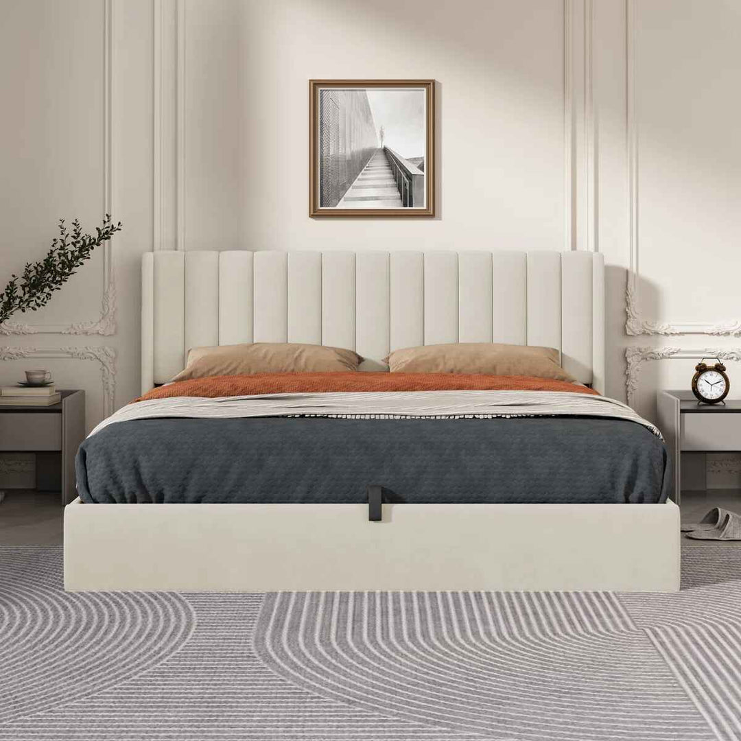 Daizia Lift Up Storage Platform Bed King
