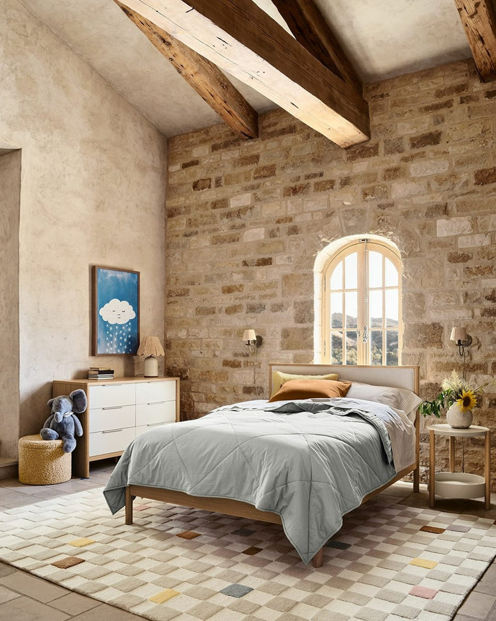 Redondo Natural Wood and Upholstered Kids Full Bed